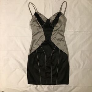 Bebe tuxedo style evening dress